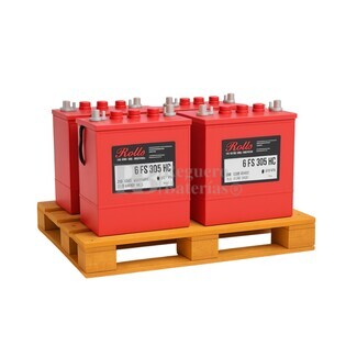 Pack 4 bateras ROLLS 6FS305HC | 6 Voltios 410 Amperios C100